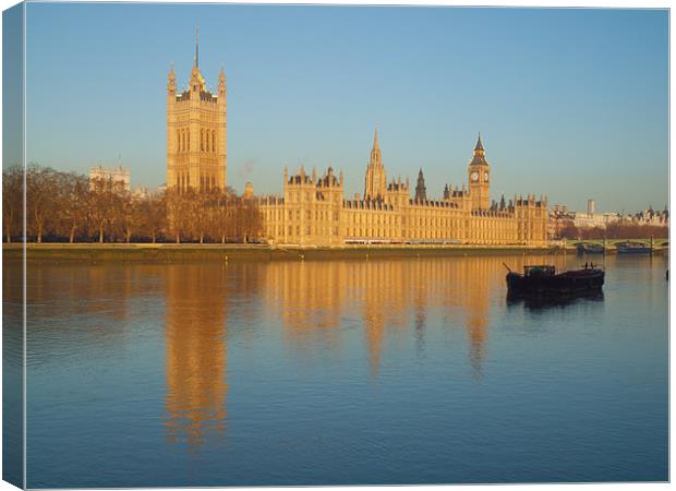 Houses Of Parliament Canvas Print by Clive Eariss