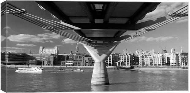 Millennium Bridge London Canvas Print by Clive Eariss