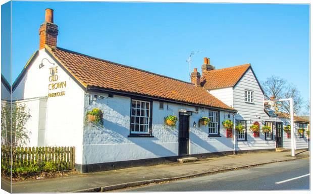 The Old Crown Pub WeyBridge Surrey Canvas Print by Clive Eariss