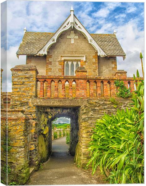 Little Chapel Falmouth Beach  Canvas Print by Clive Eariss