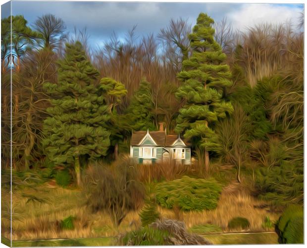  Painted House Box Hill Canvas Print by Clive Eariss