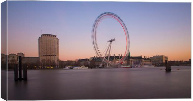  The London Eye Dusk Canvas Print by Clive Eariss