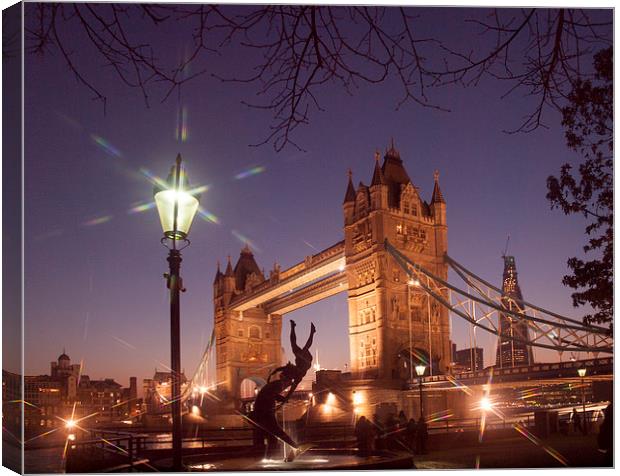 Tower Bridge And Shard Canvas Print by Clive Eariss