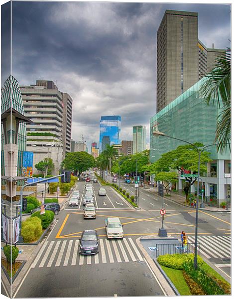 Makati High Street Canvas Print by Clive Eariss