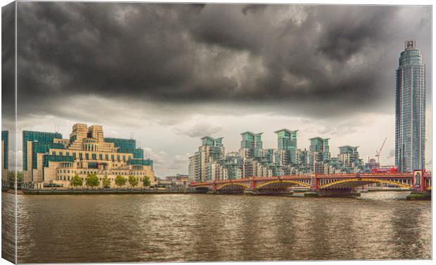 Mi5 And Vauxhall Bridge  Canvas Print by Clive Eariss