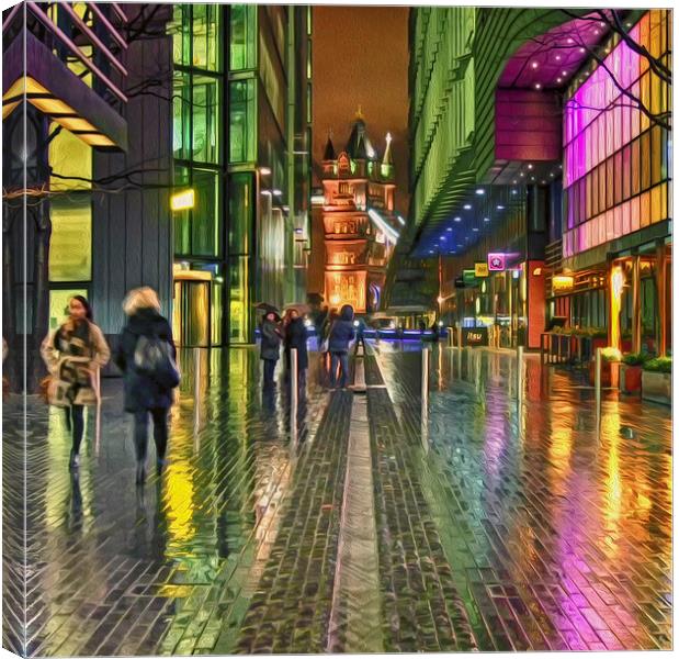 Rain In London Canvas Print by Clive Eariss