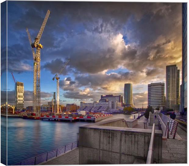 The Docklands London Canvas Print by Clive Eariss