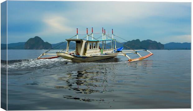 Palawan Bangka Boat Canvas Print by Clive Eariss