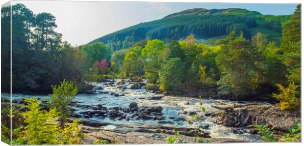 Wild Scotland River Canvas Print by Clive Eariss