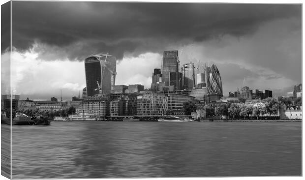 Dramatic Sky London Canvas Print by Clive Eariss