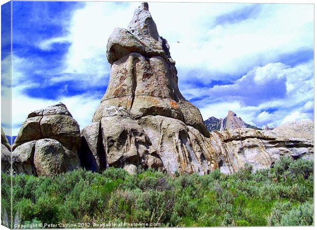 Rock Formation Canvas Print by Peter Castine