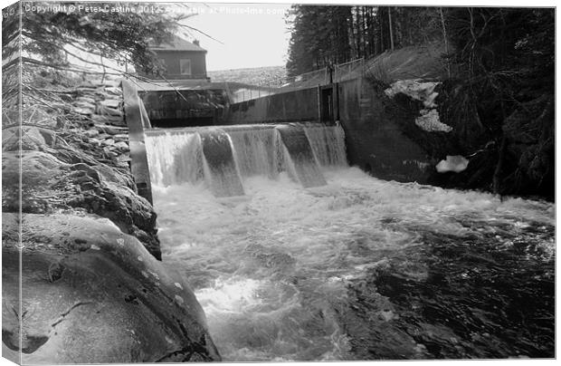 Murphy Dam Spillway Canvas Print by Peter Castine