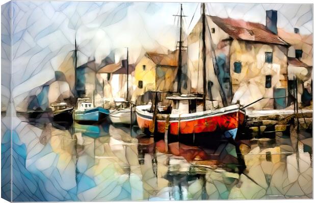 Old Fishing Village Canvas Print by Brian Tarr