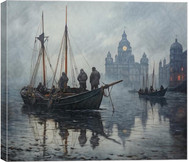 The Mists of time in Old Liverpool Canvas Print by Brian Tarr