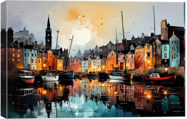 Scottish harbour Canvas Print by Brian Tarr