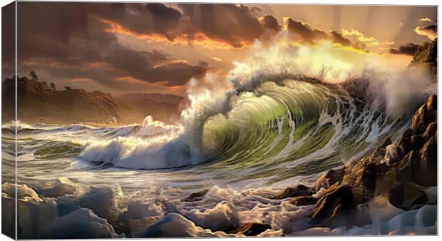 High Tide Sunset Canvas Print by Brian Tarr