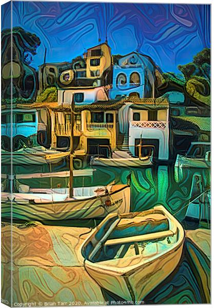 The Fishing Village Canvas Print by Brian Tarr