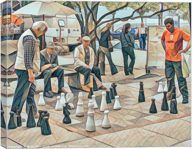 The Chess Players Canvas Print by Brian Tarr