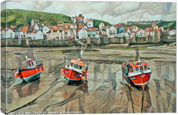 Staithes seafront Canvas Print by Brian Tarr