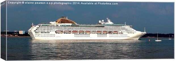 P&O Cruises Oceana  Canvas Print by Elaine Pearson