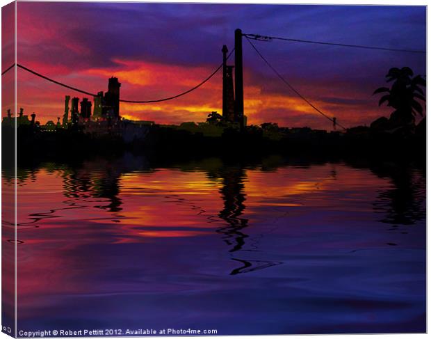 Busy Sunset Canvas Print by Robert Pettitt