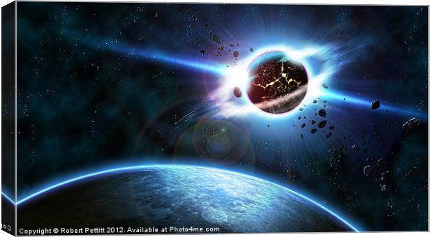 Planet Explosion Canvas Print by Robert Pettitt