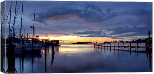 Indian River at Sunset Canvas Print by Robert Pettitt