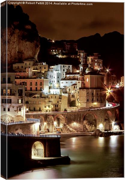 Atrani Amalfi Coast Canvas Print by Robert Pettitt