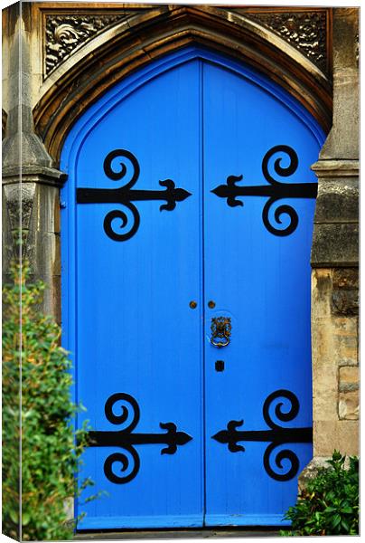 Blue door Canvas Print by Milena Barczak