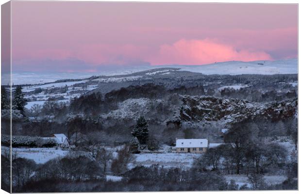 Balchraggan Winter Sunrise Canvas Print by Macrae Images