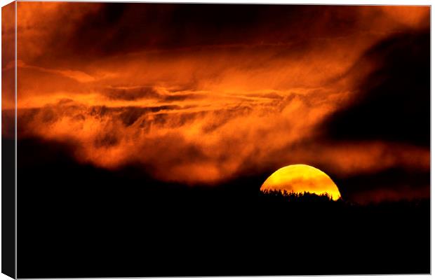  Setting Sun Canvas Print by Macrae Images