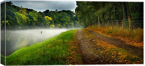  Fishing The River Beauly Canvas Print by Macrae Images