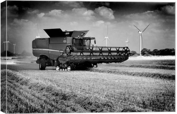 Wind Farm Harvest Canvas Print by Adrian Wilkins