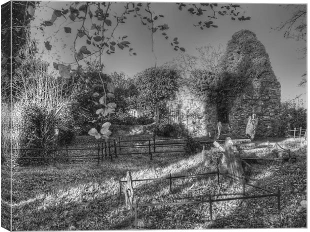 Magheradrool Old Church and Graveyard Canvas Print by Raymond Spiers