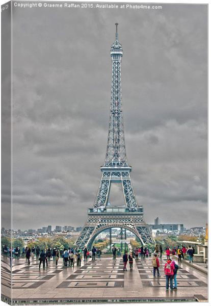  Eiffel Tower, Paris Canvas Print by Graeme Raffan