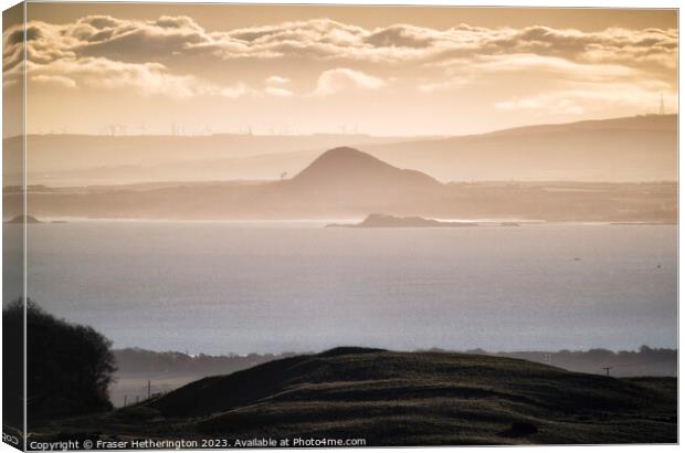 North Berwick from Afar Canvas Print by Fraser Hetherington