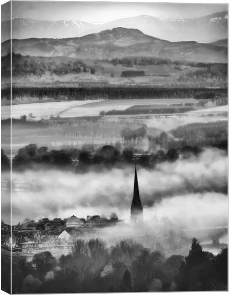 Misty Perth Canvas Print by Fraser Hetherington
