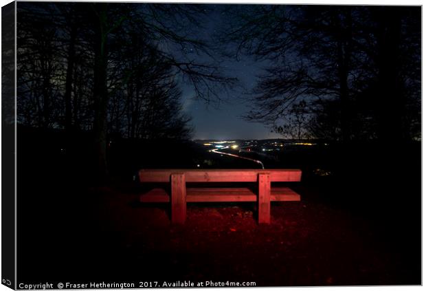 Night View over the Tay Canvas Print by Fraser Hetherington