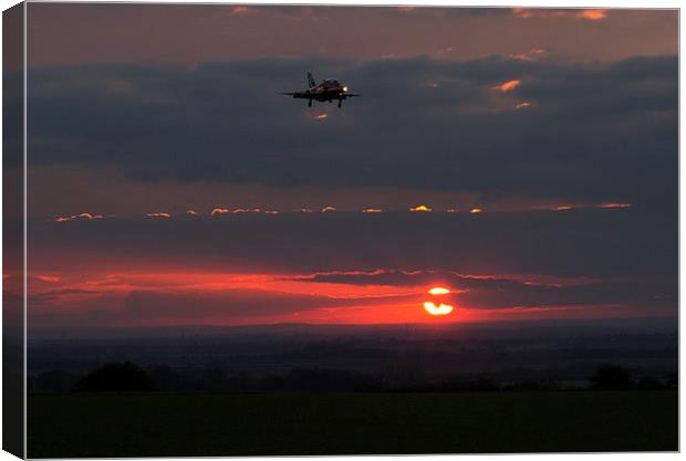  Red Arrow Lincolnshire Sunset Canvas Print by Matt Durrance