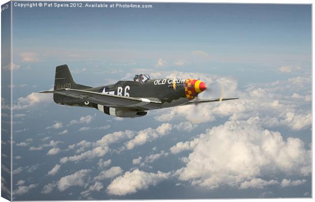 Mustang P51  - Old Crow Canvas Print by Pat Speirs