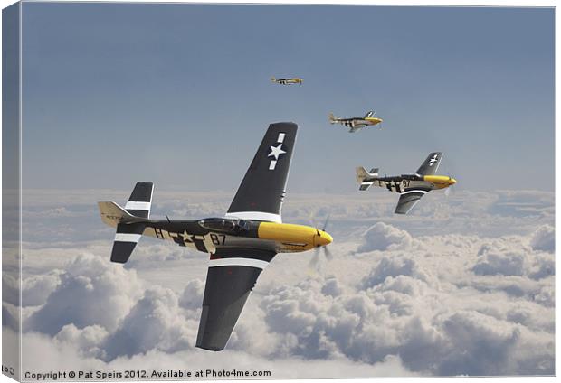 P51 Mustang - Homeward Bound Canvas Print by Pat Speirs