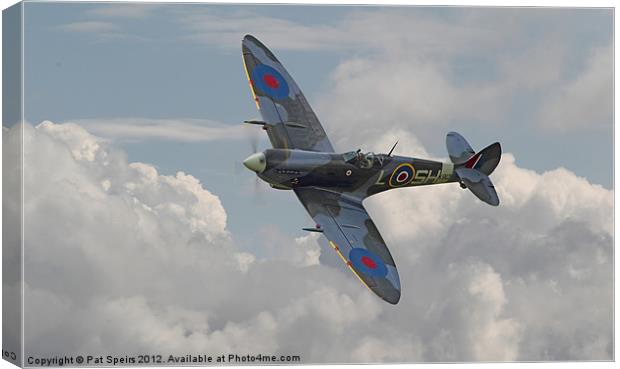 Spitfire Elegance Canvas Print by Pat Speirs