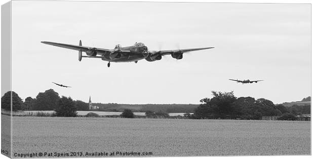 Lancaster - Low Level Mission Canvas Print by Pat Speirs