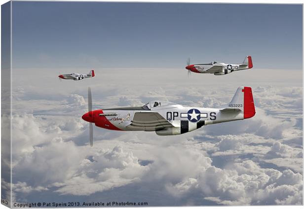 P51 Mustang - 334th Fighting Eagles Canvas Print by Pat Speirs
