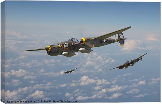 P38 Lightning - Pacific Patrol Canvas Print by Pat Speirs