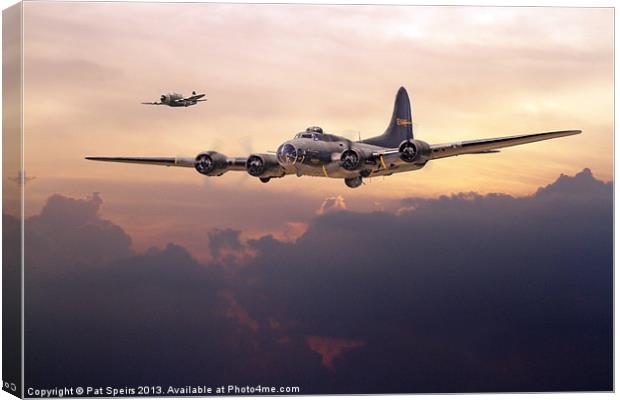 B17 - Last Home Canvas Print by Pat Speirs