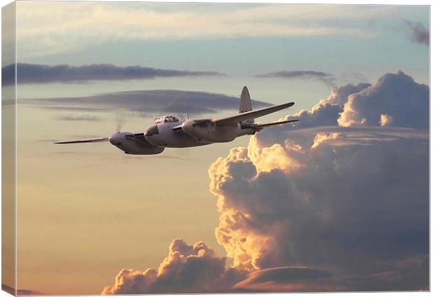 DH Mosquito -  Pathfinder Canvas Print by Pat Speirs