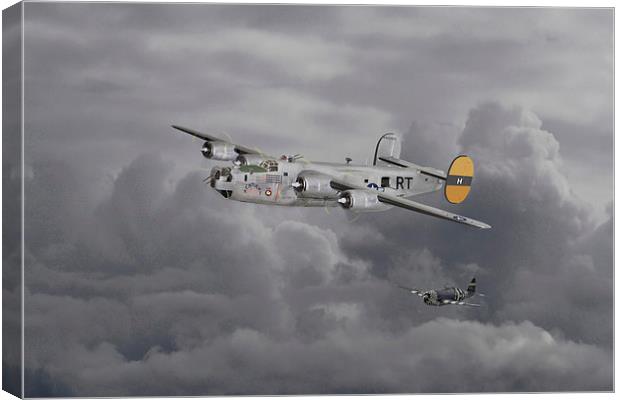 B24 Liberator - 446th Bomb Group Canvas Print by Pat Speirs