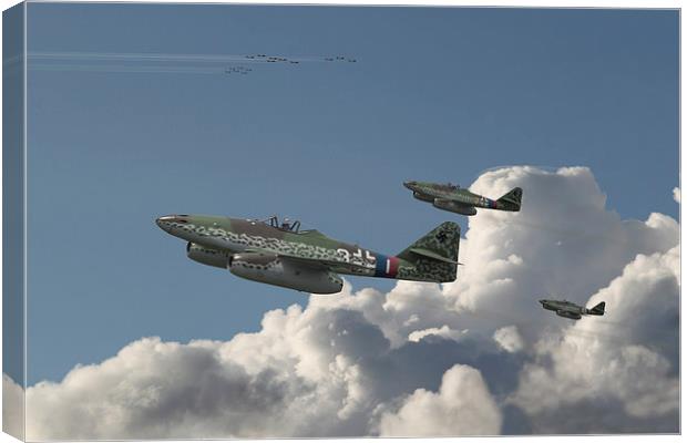 Me262 - Eagles Rising Canvas Print by Pat Speirs