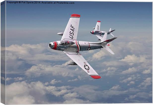F86 Sabre - Fighter School pair Canvas Print by Pat Speirs